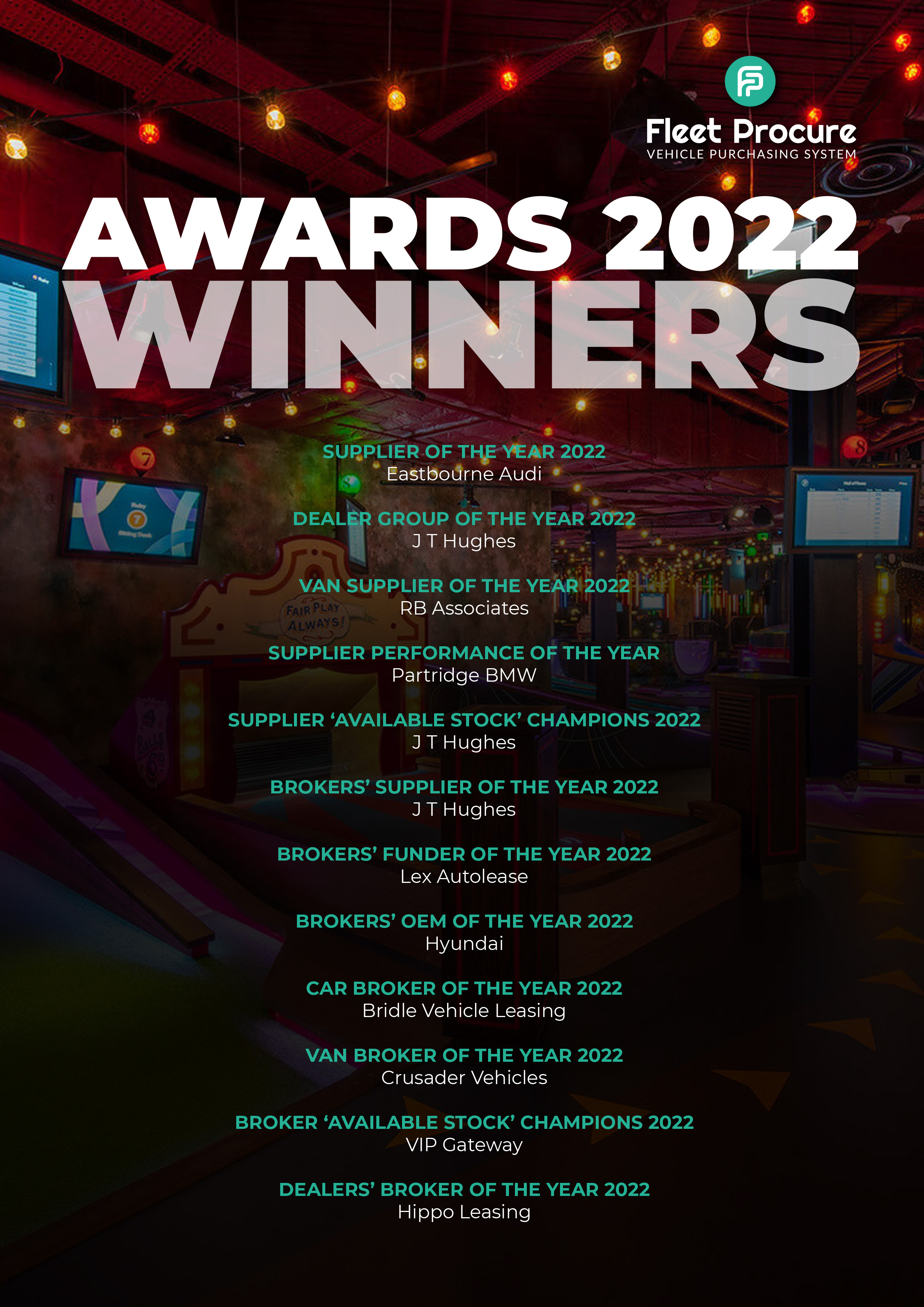 Fleet Procure conference 2022 winners list.